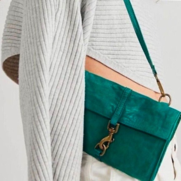 New Free People Leather Jetsetter Crossbody Belt Bag - Picture 1 of 10